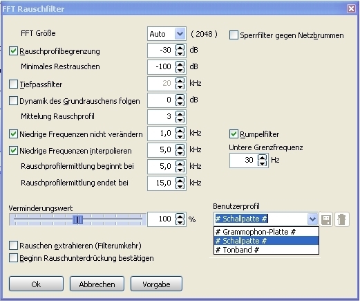 WavePurity FFT Settings